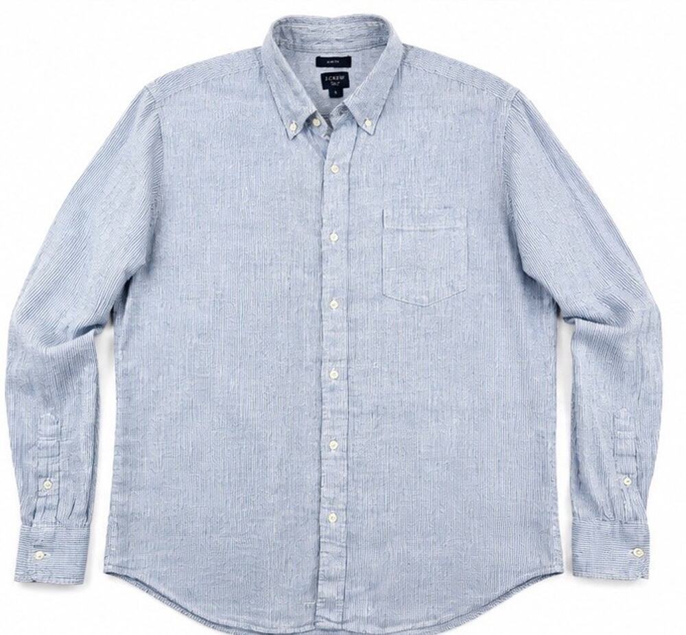 J. Crew Men’s size L 100% Linen Button Down Shirt